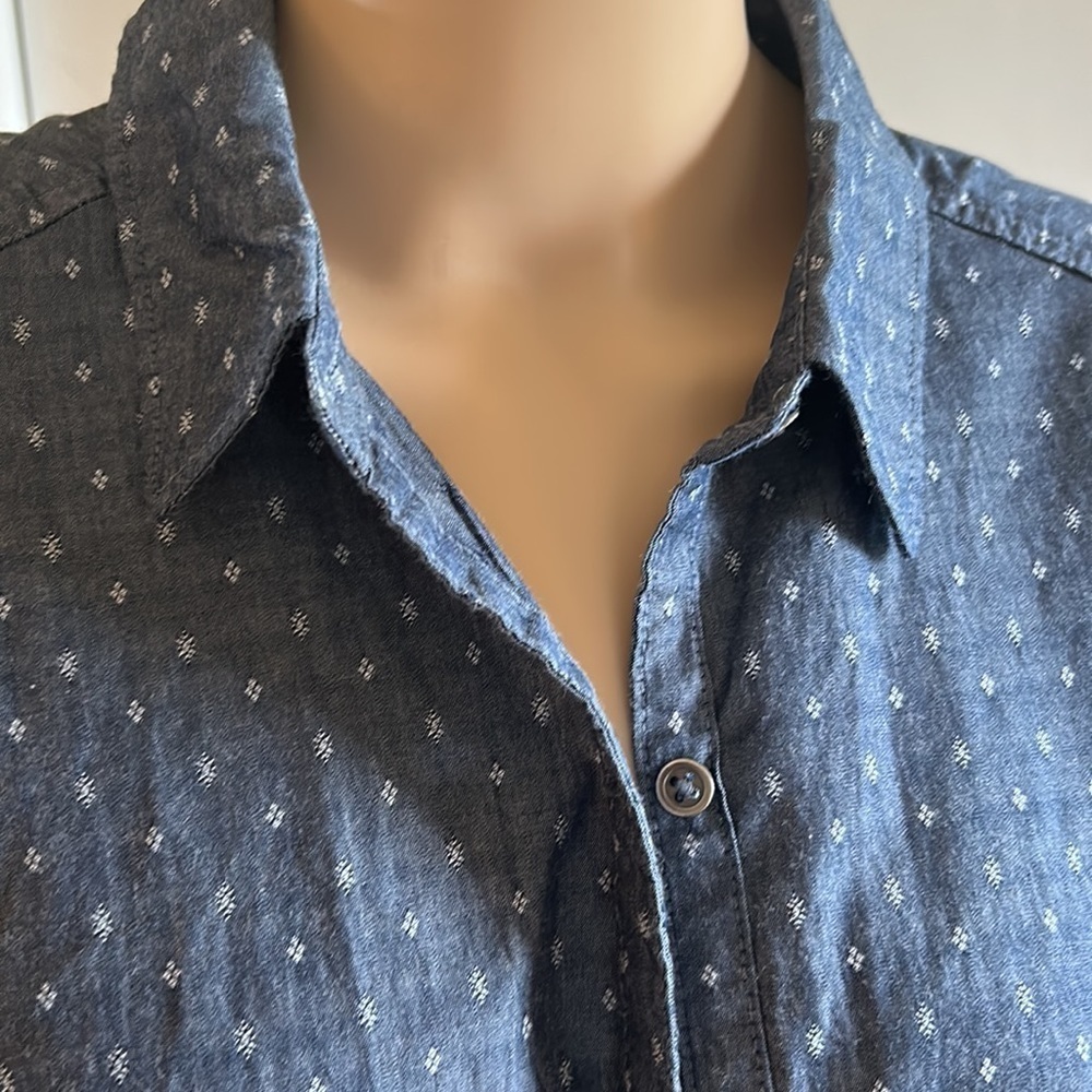 LEE, Riders by LEE Large Chambray long sleeve blue jean type shirt,country vibe - Picture 9 of 9